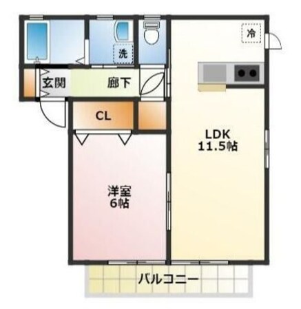 グランシードアルプス２号館の物件間取画像